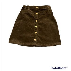 Girls Black Suede Skirt